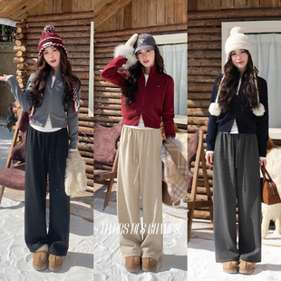 休闲裤 Fleurs 拉链针织衫 champs des