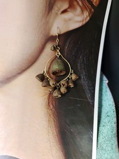 桉树果设计款 | 果实植物饰品果实种子复古纯铜小众耳环耳夹耳饰