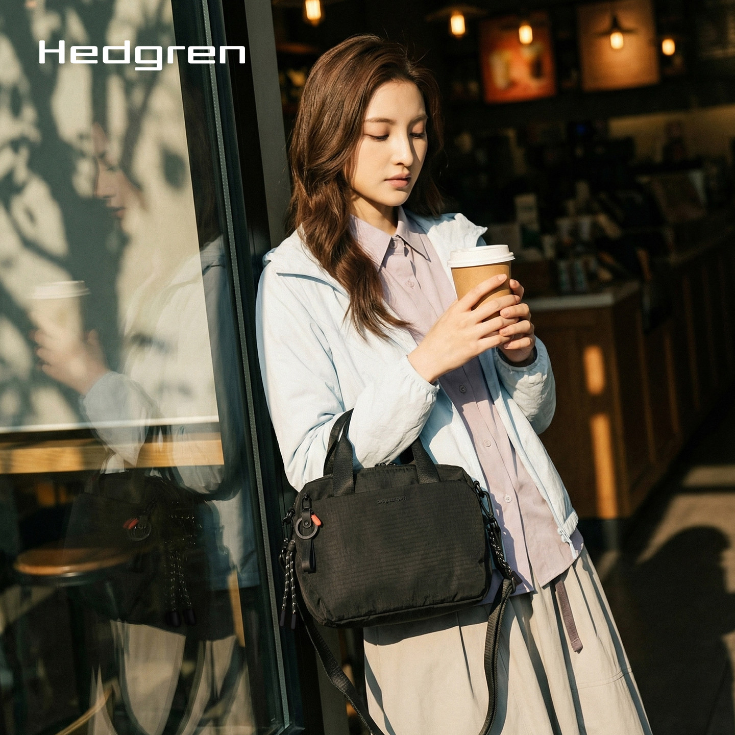 Hedgren/海格林单肩包手提斜挎包通勤大容量男女手拎包