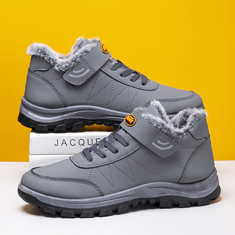 2025跨境新款棉鞋户外男士加厚皮鞋男士冬季高帮运动鞋老年健步,流行男鞋,棉鞋,淘宝优惠券,粉丝福利购,淘宝优惠卷