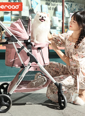 BebeRoad R5宠物推车轻便可折叠可分离遛猫狗狗小型犬外出包推车
