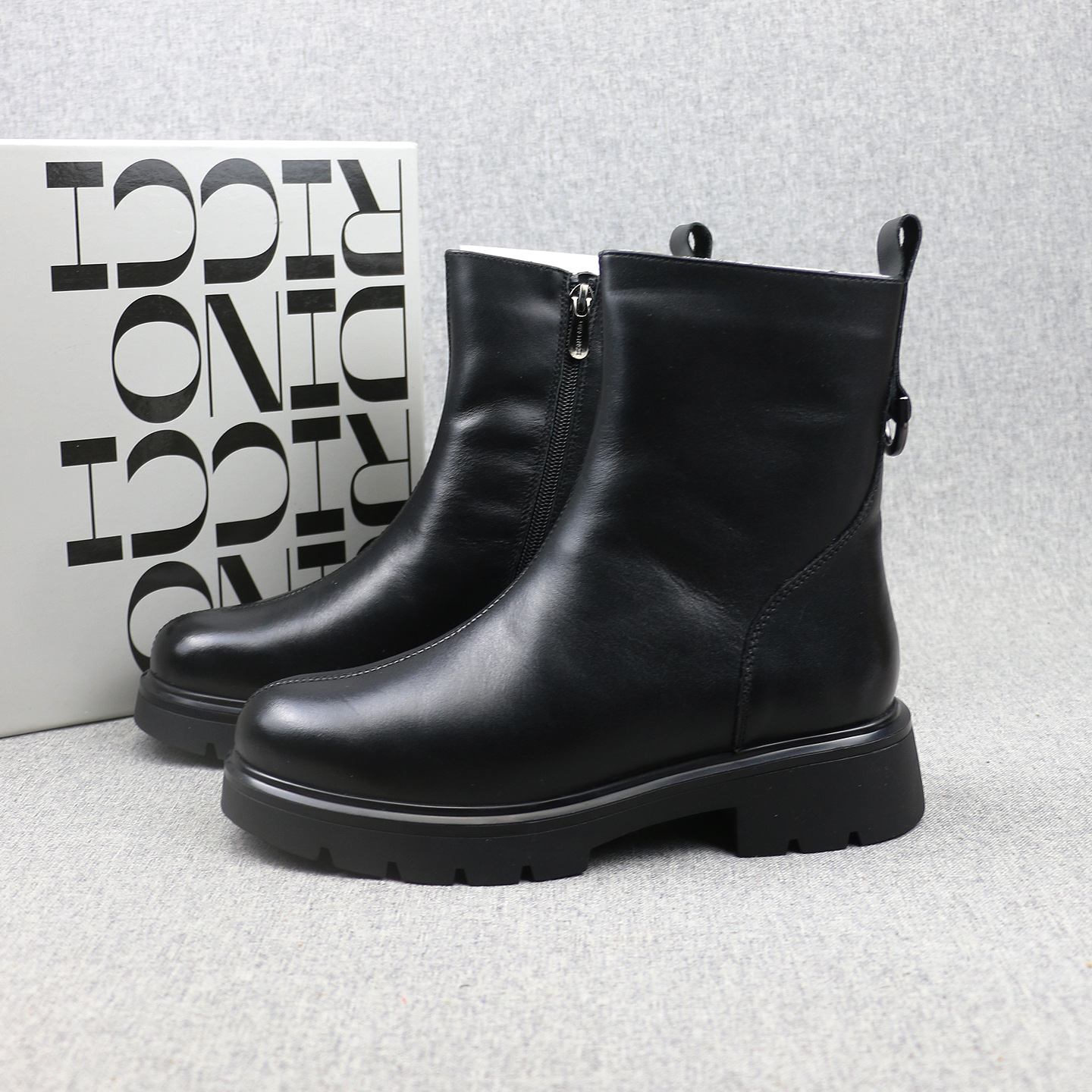 牛皮羊毛混纺冬季加绒棉鞋靴子女