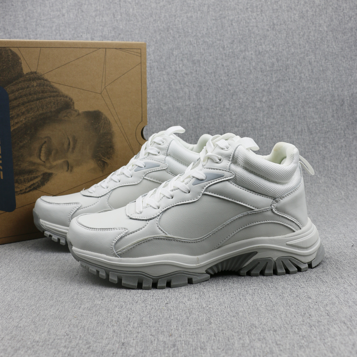 冬季加绒加厚羊毛混纺保暖棉鞋男