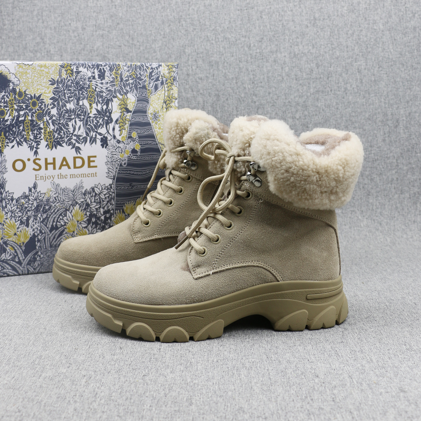 外贸俄罗斯订单羊毛混纺棉鞋女鞋