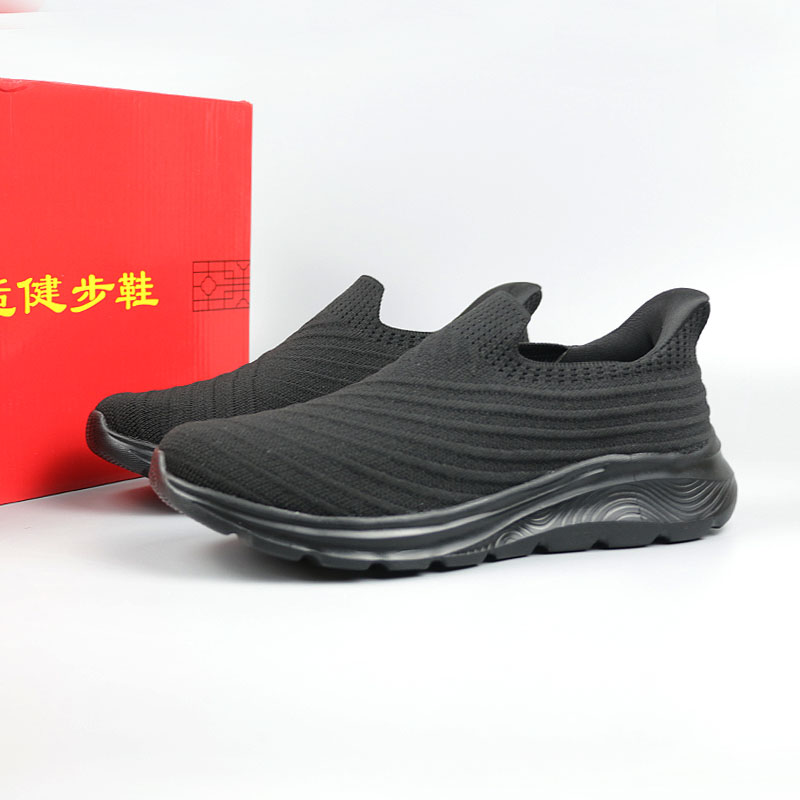 春秋款透气一脚蹬健步鞋妈妈鞋