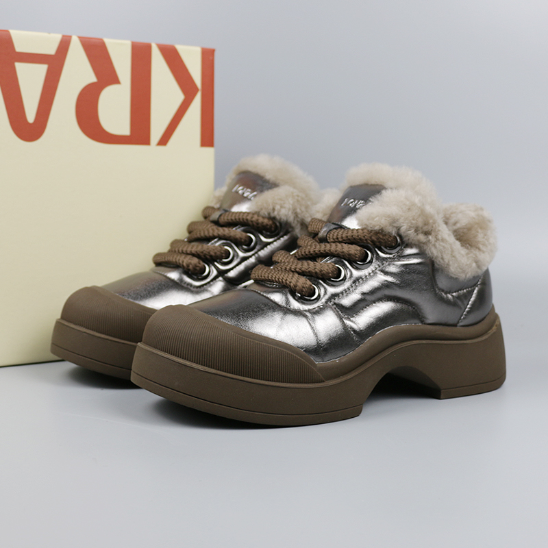 俄罗斯订单加绒保暖雪地靴毛毛鞋