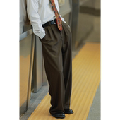 裤 型正显瘦休闲长裤 王 版 男 直筒阔腿褶皱松弛感西裤 何记港风