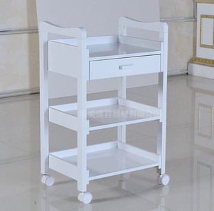 实木美容推车 高档美容院三层置物架工具车 美发美甲小推车带抽屉