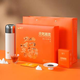 陕西鹏翔茶业元气精灵草本汤养茶参灵芪精调味紧压茶带保温焖壶