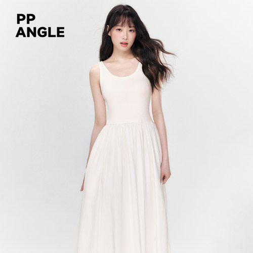 PPANGLE拼接连衣裙新款女装裙子
