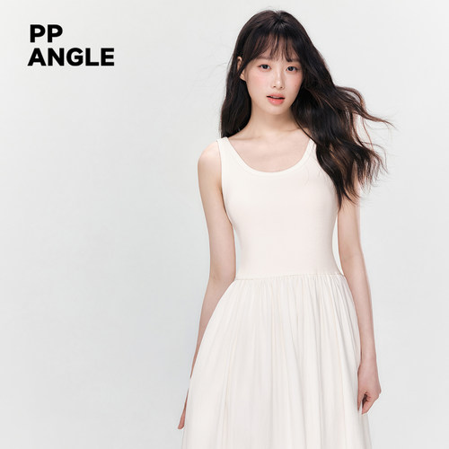 PPANGLE拼接连衣裙新款女装裙子