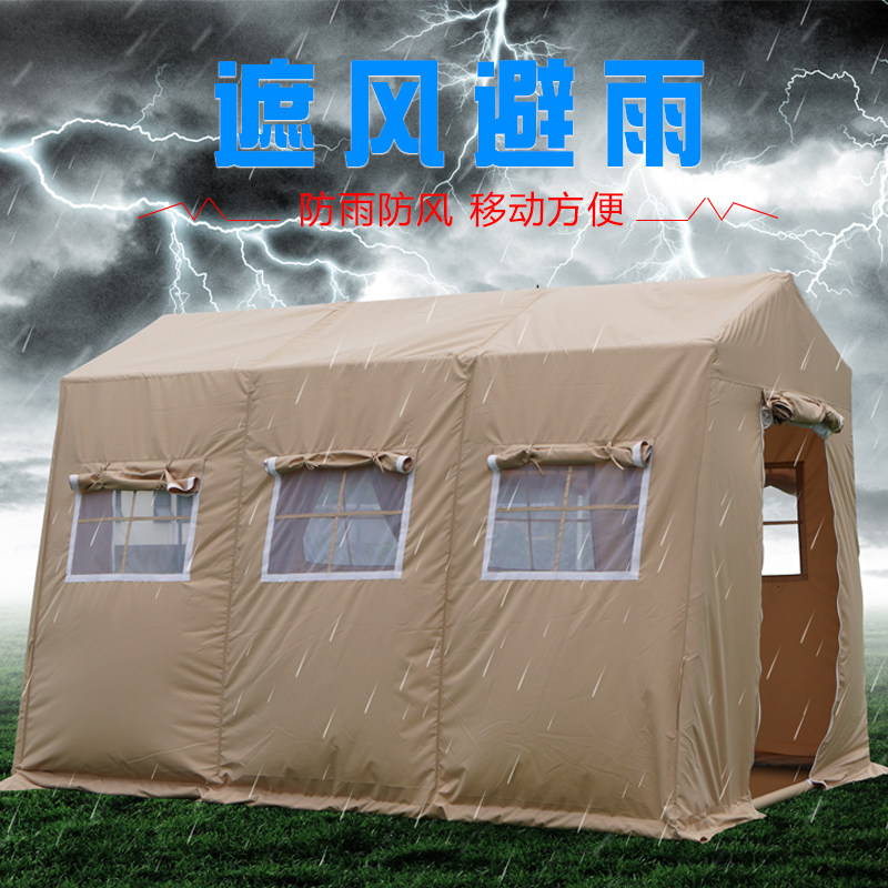 两室一厅帐篷户外野营加厚防大雨防晒双层468-10多人露营大型帐篷