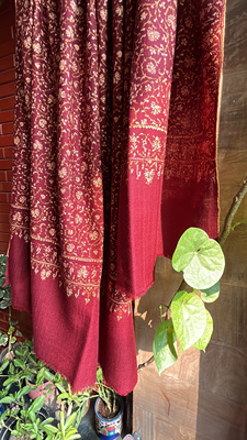 ZOONI ｜QR认证系列满绣｜pashmina羊绒手绣披肩｜明星同款｜非遗