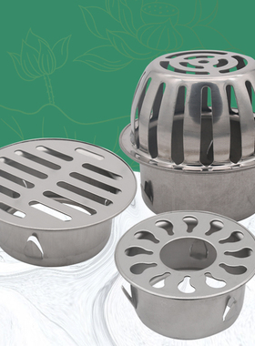 不锈钢天台地漏阳台110PVC过滤网花园树叶防堵罩75管道户外排水口