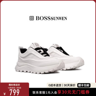厚底增高男运动休闲鞋 小白鞋 博斯·绅威2025秋冬新款 BOSSSUNWEN