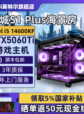 【Intel旗舰】长城DIY主机台式组装机三角洲行动游戏电脑整机245K/I5-14600KF/5070Ti/5080/5060Ti黑色海景房