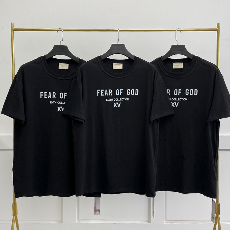 现货FEAR OF GOD 第六季限定主线FOG反穿XV字母嘻哈短袖T恤男女潮 男装 T恤 原图主图