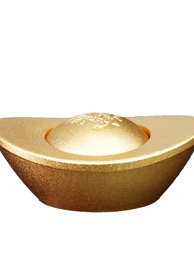 必禧利实心黄铜小元宝摆件手把件