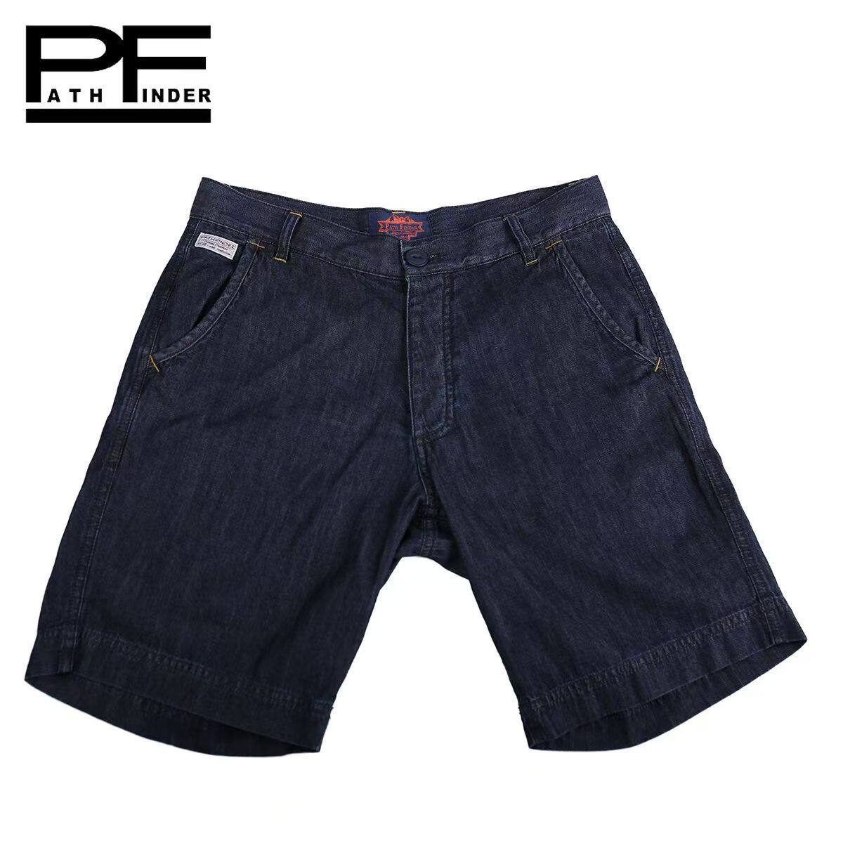 pf深牛仔色短裤夏季男生宽松直筒工装休闲中裤K5606
