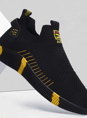 男鞋夏季网面舒适透气防臭懒人一脚蹬软底2025新款男士休闲运动鞋