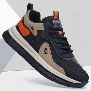 男潮鞋2026夏季新款男士网面休闲运动鞋舒适透气防臭百搭老爹鞋子