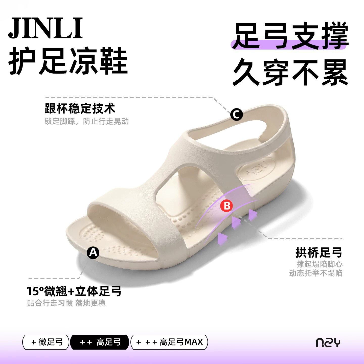 足弓支撑沙滩凉鞋女款夏季外穿透气轻便芭蕾舞运动溯溪涉水洞洞鞋