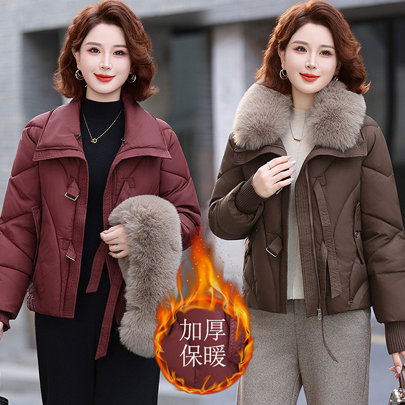 中老年人女士棉衣奶奶冬装羽绒棉服老人短款妈妈冬季加厚保暖棉袄