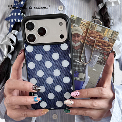 简约牛仔星星波点手机壳