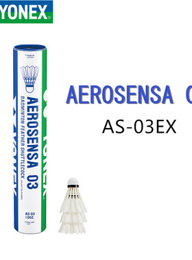 YONEX尤尼克斯羽毛球AS03稳定耐打比赛训练球YY专业正品12只装