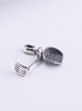 多宝红绳925银手工吊坠