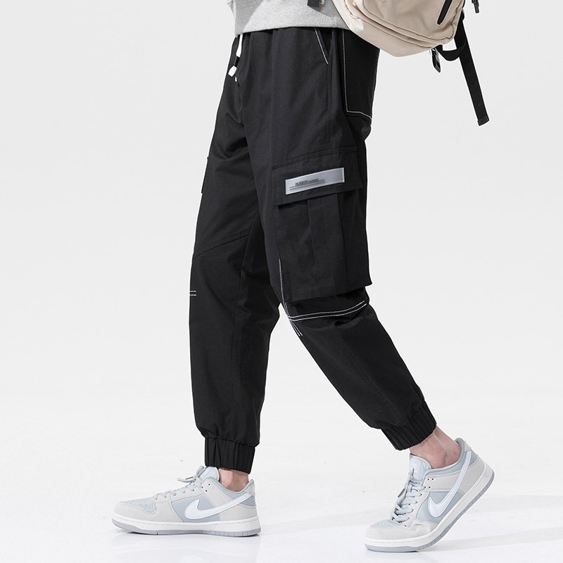 New Multi Pocket embroidered overalls for men in spring