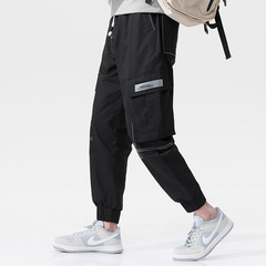 New Multi Pocket embroidered overalls for men in spring