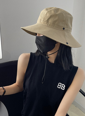 日本RX西部牛仔帽UV大檐户外休闲防晒太阳帽登山渔夫帽夏季遮阳帽