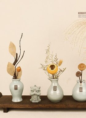 摆件家居饰品柜子橱柜客厅装饰品置物架陶瓷小花瓶高级感软装禅意
