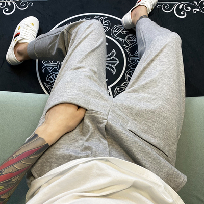 宽松纯色显瘦痞帅加绒加厚休闲裤