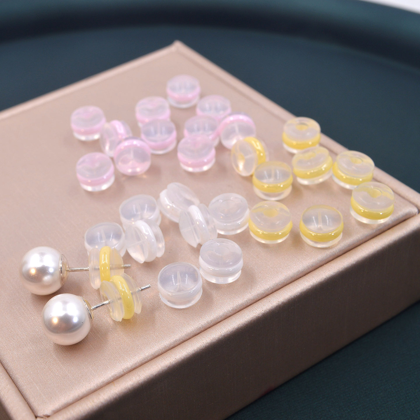 生物陶瓷圈硅胶耳堵超紧耳钉后塞