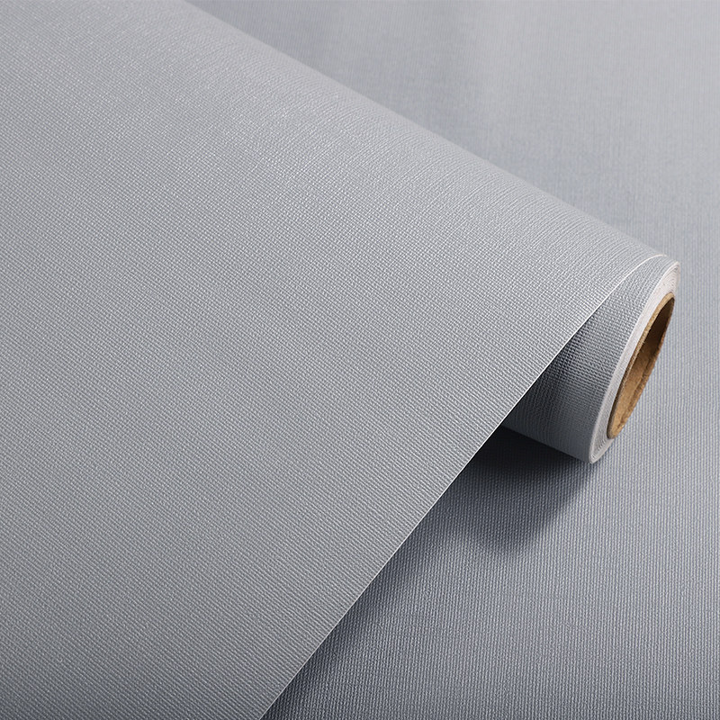 灰色墙纸自粘商用墙面翻新电视背景贴纸纯色壁纸自贴幼儿园即时贴