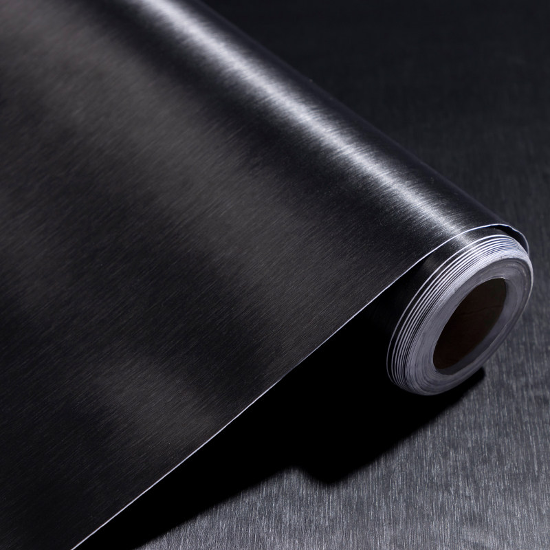 黑色拉丝贴纸不锈钢pvc鱼缸背景