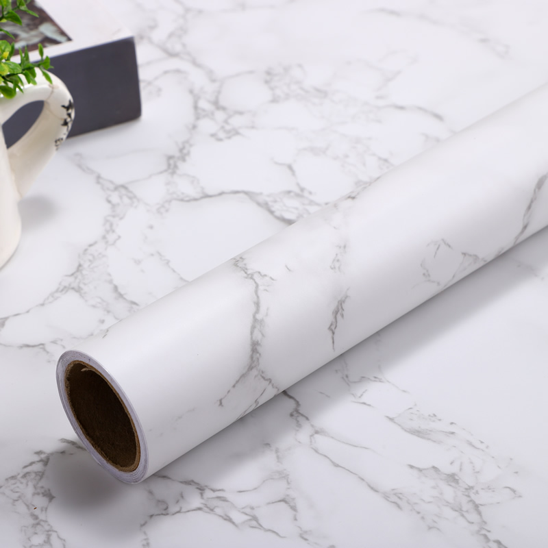 加厚哑光大花白厨房pvc防油贴纸