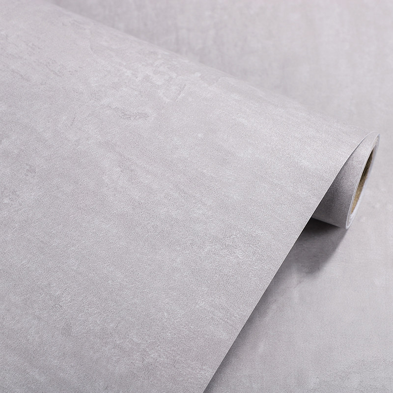 特厚加厚灰北欧自粘墙纸壁纸80cm宽电视宿舍装修浅灰色背景墙