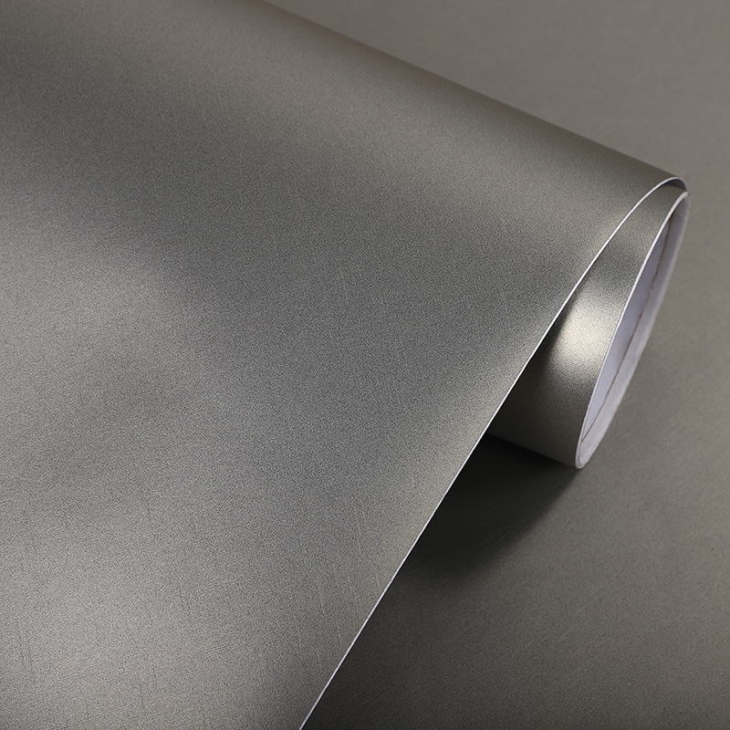 银灰色仿不锈钢贴纸自粘金属防水台面翻新橱柜展柜即时贴厨房贴膜