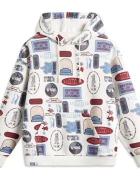 李宁故宫联名卫衣2025春季新款男女宽松休闲套头连帽卫衣AWDV839