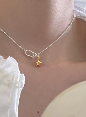 甜美精致小星星项链女经典撞色时髦百搭气质锁骨链小众设计感颈链
