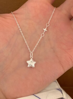甜美小巧五角星星吊坠项链女百搭叠戴气质锁骨链ins风小众颈链潮