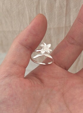 甜美风信子铃兰花朵戒指女简约时尚气质开口指环ins风小众食指戒