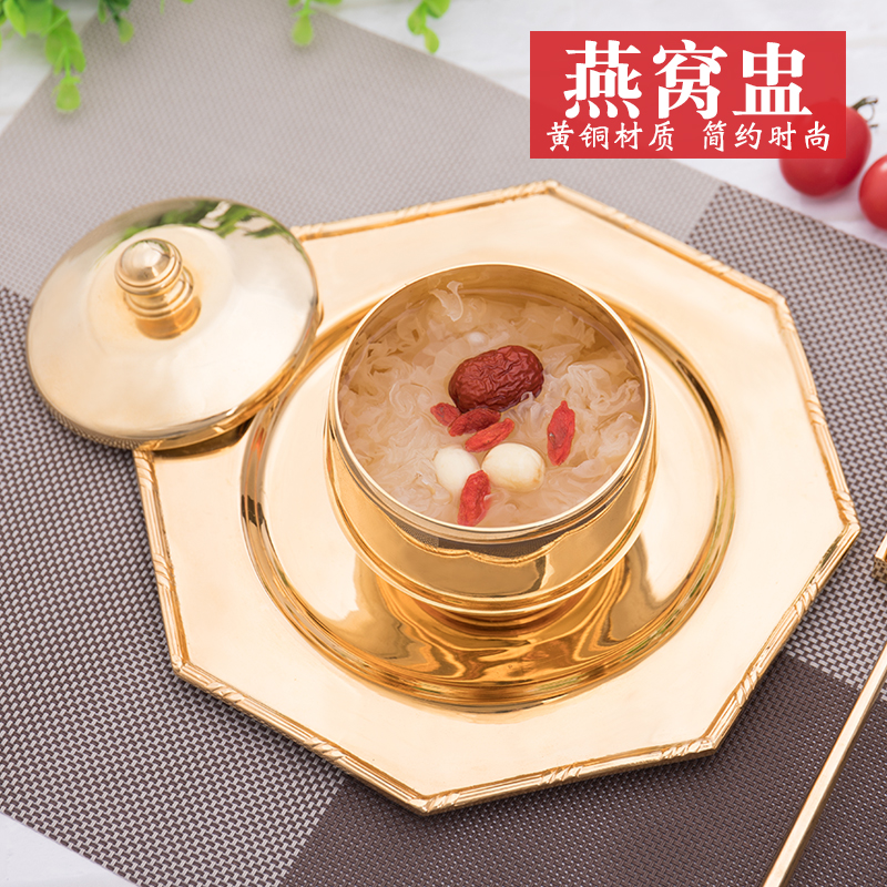 黄铜日式鸡蛋盅酒店炖蛋带盖餐具