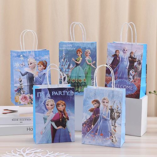 冰雪奇缘艾莎公主系列儿童生日礼品纸袋糖果零食生日礼物包装袋