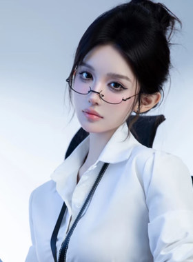 没有镜片御姐眼镜框女素颜神器