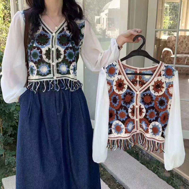 【孤品】雪纺泡泡袖衬衫女新款秋季设计感小众开衫小个子长袖上衣