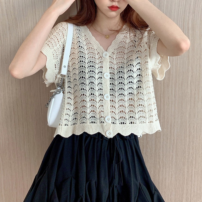 防晒开衫女夏装新品钩花镂空针织罩衫空调衫上衣短外套小披肩薄款,女装/女士精品,毛针织衫,淘宝优惠券,粉丝福利购,淘宝优惠卷
